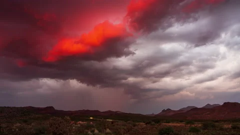 Monsoon Sunset Stock Footage 219713746
