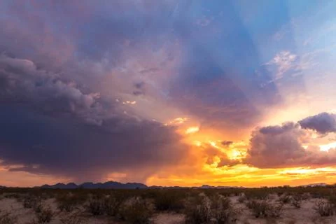 Monsoon Sunset Stock Photos
