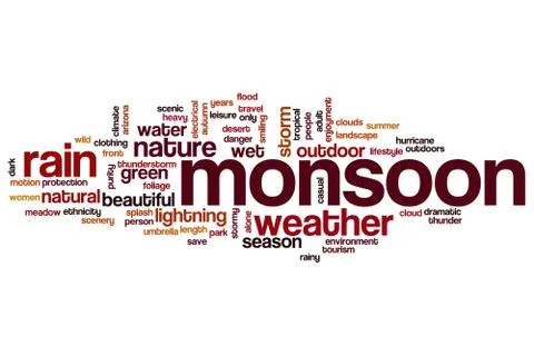 Monsoon word cloud イラスト素材