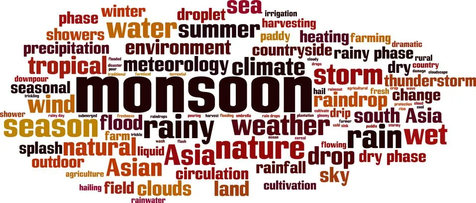 Monsoon word cloud イラスト素材