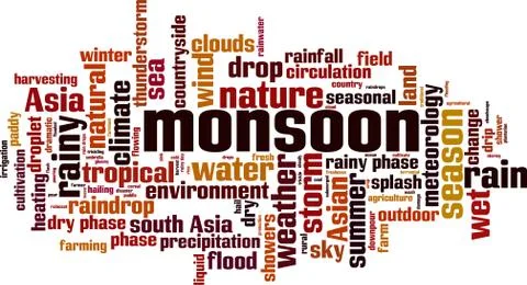 Monsoon word cloud イラスト素材