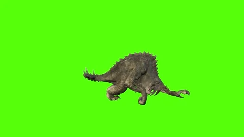Monster 3 Hit Combo Attack Green Screen Animation 4k Rendering Stock-Footage 262597385