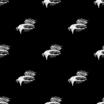 Monster Alien Rat Motif Pattern 스톡 일러스트