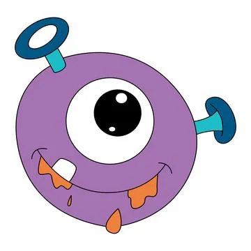 A monster alien vector illustration Stock Illustration