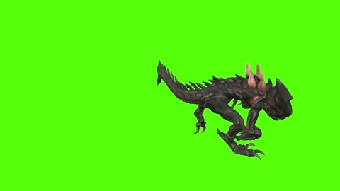 Monster Attack Claws Green Screen Animation 4k Rendering Stock Footage 262699545