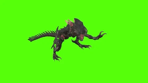 Monster Attack Claws Green Screen Animation 4k Rendering Stock-Footage 262699582