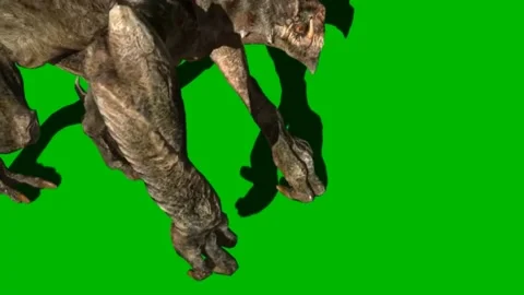 Monster Attacking on Green Screen 03 Stock-Footage 228738356