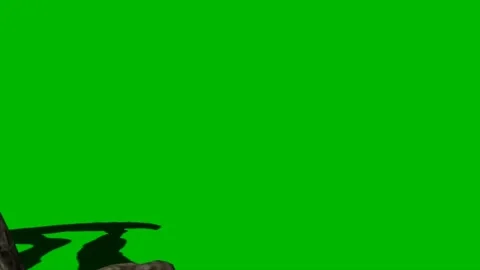 Monster Attacking on Green Screen 04 Stock Footage 228738347