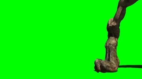 Monster Attacking on Green Screen Video stock 228738382