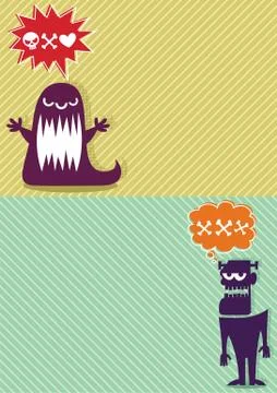 Monster Backgrounds 3 Stock Illustration