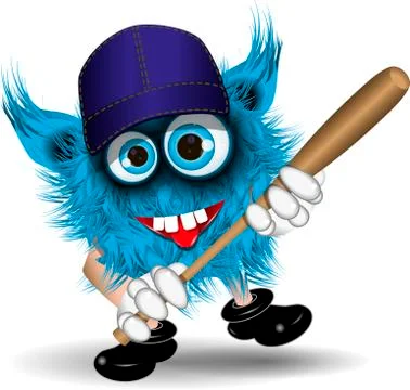 Monster baseball Stock Illustration