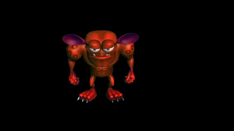 Monster Boxer:  Looping + Alpha Channel Stock Footage 34276225