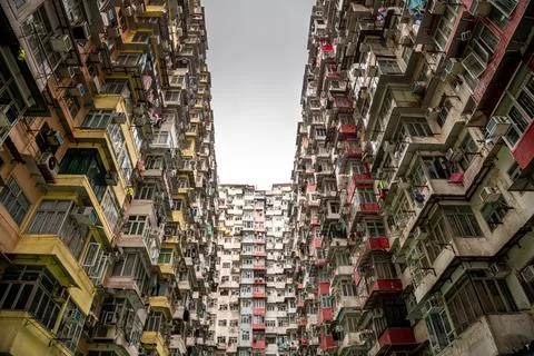 The Monster Building is a group of five connected buildings on King's Road,.. Stock Photos