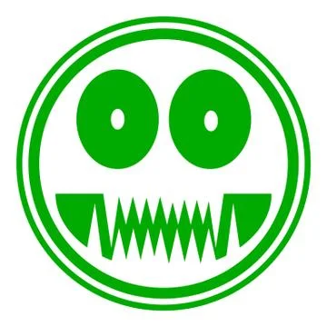 Monster button Stock Illustration
