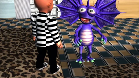 That Monster Can't Scare Me Video stock 33034430