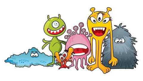 Monster characters Stock Illustration