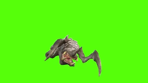 Monster Claws Attack Forward Green Screen Animation 4K Rendering Видео 270021678
