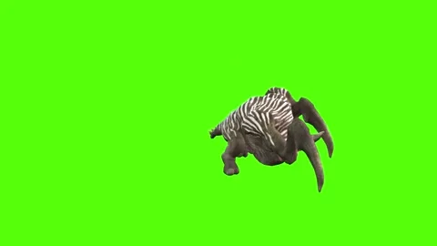 Monster Claws Attack Forward Position Green Screen Animation 4K Rendering Stock Footage 270021638