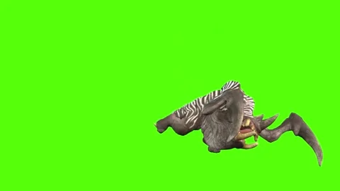 Monster Claws Attack Forward Position Green Screen Animation 4K Rendering Stock Footage 270021673