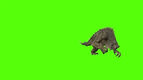 Monster Combo claws Attack Green Screen Animation 4k Rendering Stock Footage 262597405