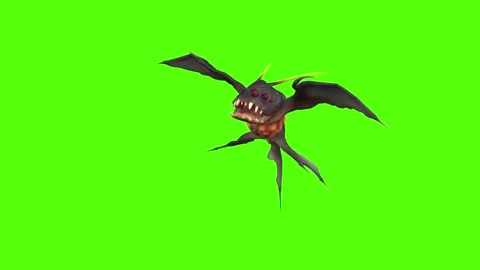 Monster Creature Flying Attacked Green Screen Animation 4k Rendering 動画素材 271106350