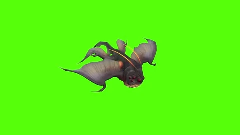 Monster Creature Flying Fall Green Screen Animation 4k Rendering Stock Footage 271106390