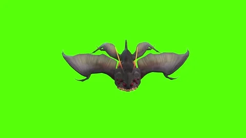 Monster Creature Flying Fall Green Screen Animation 4k Rendering 스톡 동영상 271106419