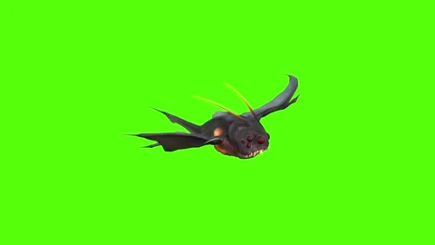 Monster Creature Flying Green Screen Animation 4k Rendering Stock Footage 271106424