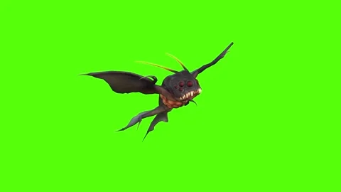 Monster Creature Flying Still Green Screen Animation 4k Rendering Stock-Footage 271106376