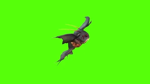 Monster Creature Flying Still Green Screen Animation 4k Rendering Stock Footage 271106385