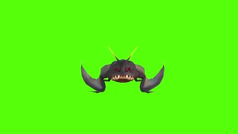 Monster Creature Getting Hit back Green Screen Animation 4k Rendering 스톡 동영상 271106317