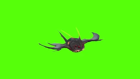 Monster Creature Glide Green Screen Animation 4k Rendering Stock Footage 271106310