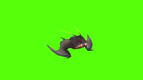 Monster Creature Jump Green Screen Animation 4k Rendering Stock Footage 271106295