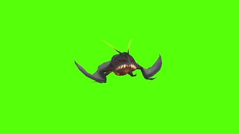 Monster Creature Strafe left Green Screen Animation 4k Rendering Stock Footage 271106240