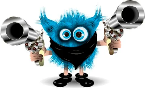 Monster of the Crime Stock Illustration