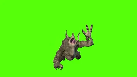 Monster Death Green Screen Animation 4k Rendering Vidéo 262597451