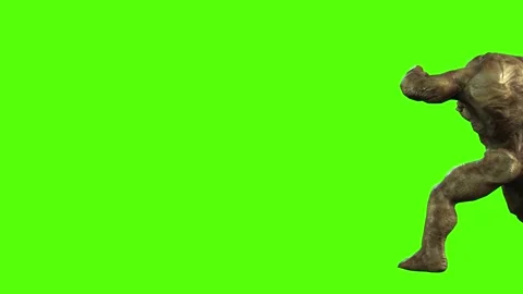 Monster Dodge Duck Green Screen Animation 3D Rendering Stock Footage 296055906