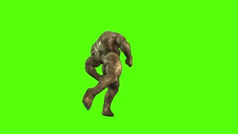 Monster Dodge sideways Green Screen Animation 3D Rendering Stock Footage 296055967