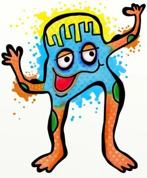 Monster Doodle Cartoon Stock-Illustration