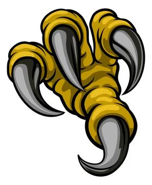 Monster Dragon Dinosaur Eagle Hawk Bird Talon Claw Stock Illustration