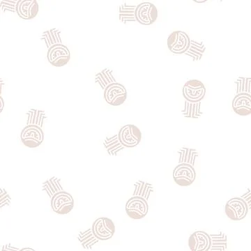 Monster eye glyph seamless pattern Illustrazione stock