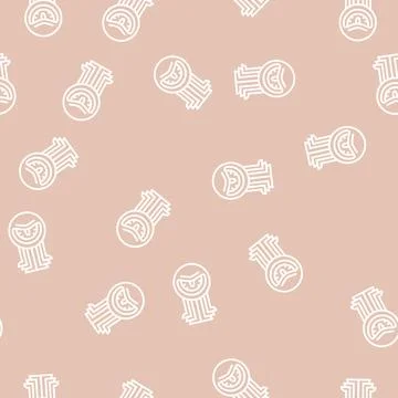 Monster eye line seamless pattern Illustrazione stock
