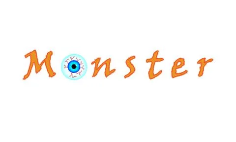Monster eye logo Stock Illustration