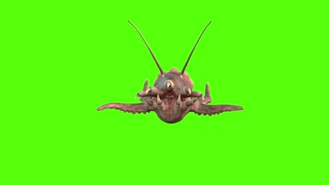 Monster Getting Attacked Green Screen Animation 4k Rendering Vídeos de archivo 267715689