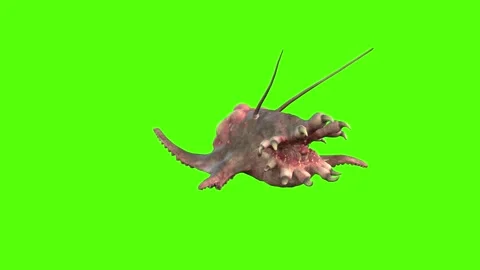Monster Getting Hit Back Green Screen Animation 4k Rendering 動画素材 267715738