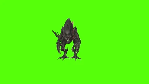 Monster Getting Hit Green Screen Animation 4k Rendering Vídeos de archivo 262699508