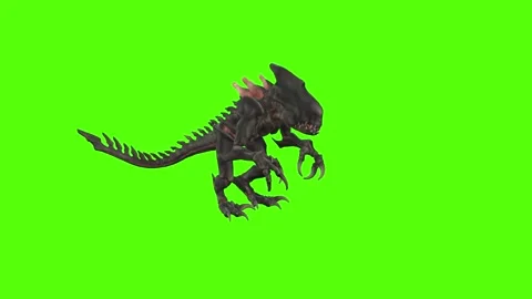 Monster Getting Hit Green Screen Animation 4k Rendering Stock-Footage 262699534