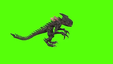 Monster Getting Hit Green Screen Animation 4k Rendering Видео 262699535