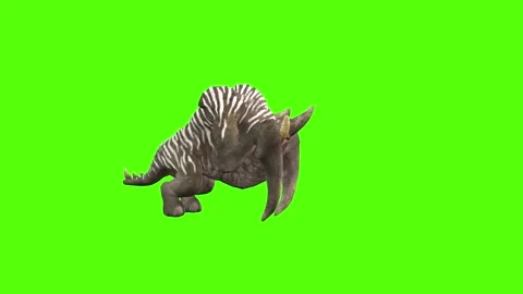 Monster Getting Hit Green Screen Animation 4K Rendering Vídeo Stock 270021543