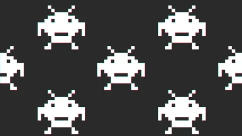 Monster glitch icon animated. Video stock 167874214